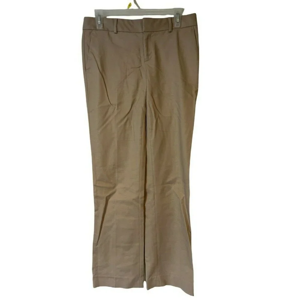 BANANA REPUBLIC Womens Dress Pants Tan Straight Leg Relaxed Stretch Soft SIze 2 - Picture 10 of 10